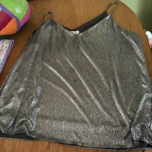 V neck shimmer tank - Loft - XL
